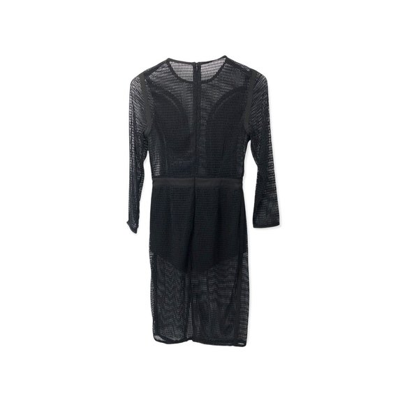 NBD Sabrina Small Black Sheer Mesh Net Sexy Romper Dress Revolve.com - Picture 15 of 16